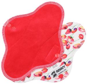 Strawberry/Tulips Menstrual pad with PUL