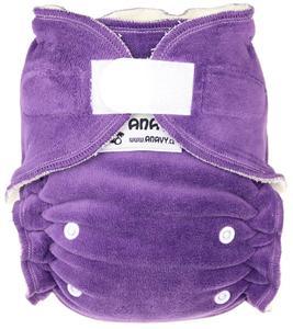 Dark violet Fitted diaper with velcro