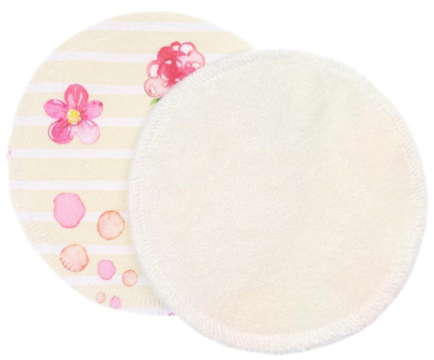 Cream/Raspberries (PUL) Nursing pads