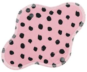 Black dots (pink) Menstrual pad with fleece
