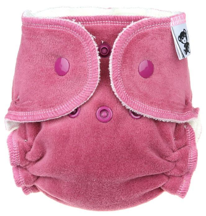 Berry Fitted diaper with snaps