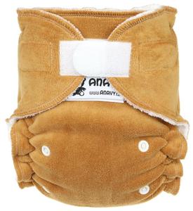 Caramel Fitted diaper with velcro