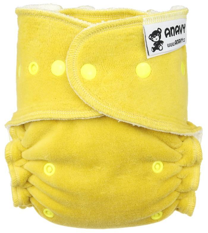 Ochre Fitted diaper with snaps