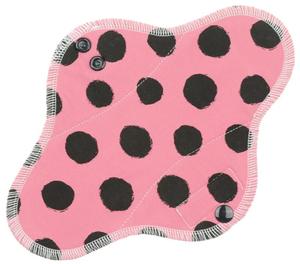 Black dots (pink) II. Menstrual pad with fleece