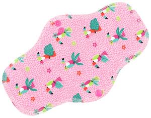 Parrots (pink) Menstrual pad with fleece