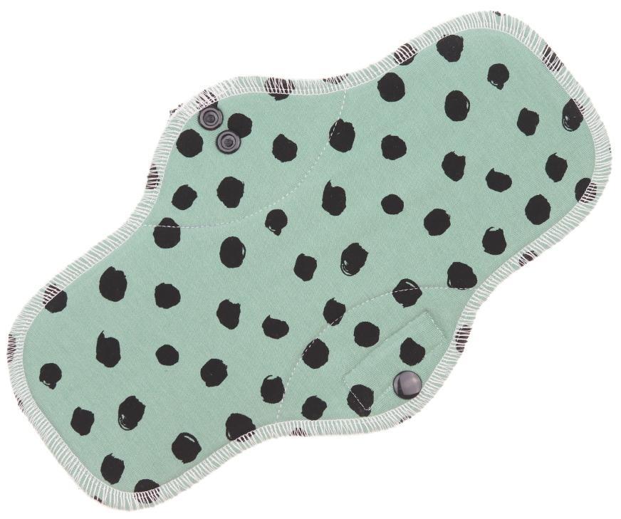 Black dots (khaki) Menstrual pad with fleece