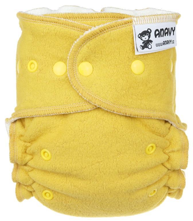 Sherpa (ocher) Fitted diaper with snaps