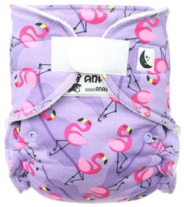 Flamingo Fitted diaper with velcro