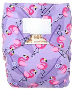 Flamingo Wool diaper cover with velcro