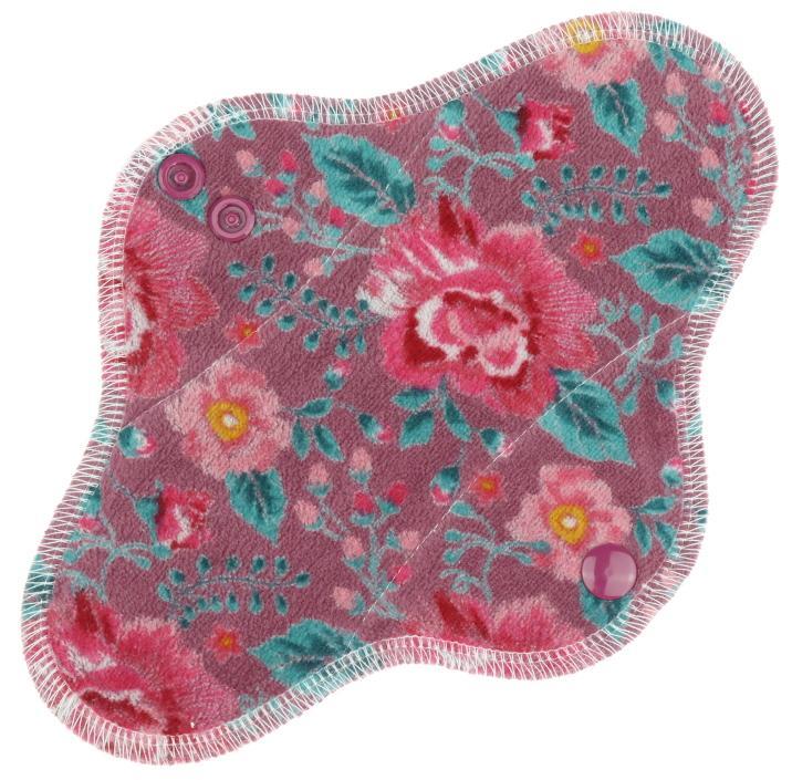 Roses (violet) Menstrual pad with fleece