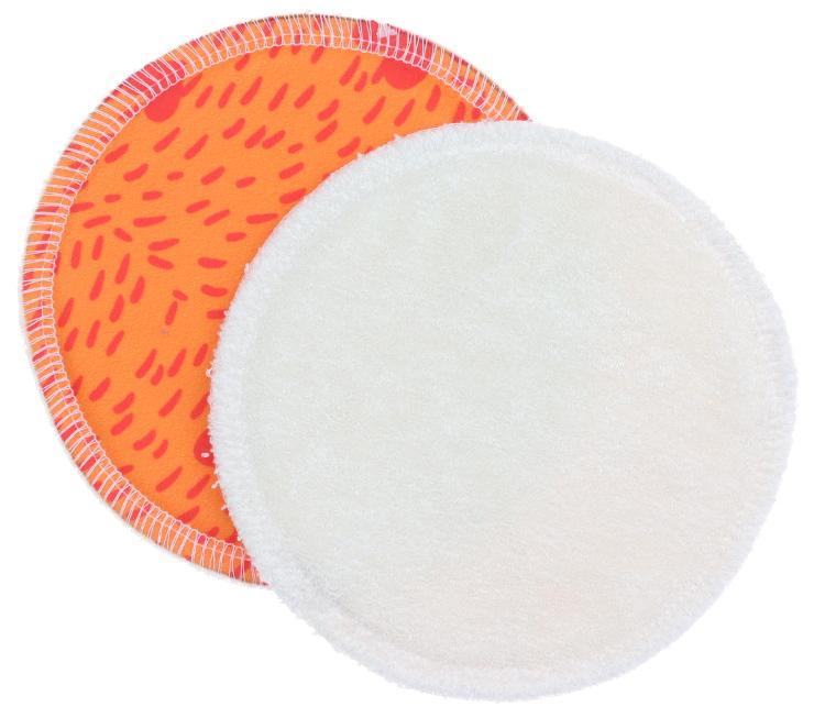 Cream/Stripes orange (PUL) Nursing pads