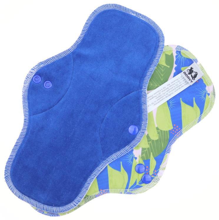 Blueberry/Peppermint Menstrual pad with PUL