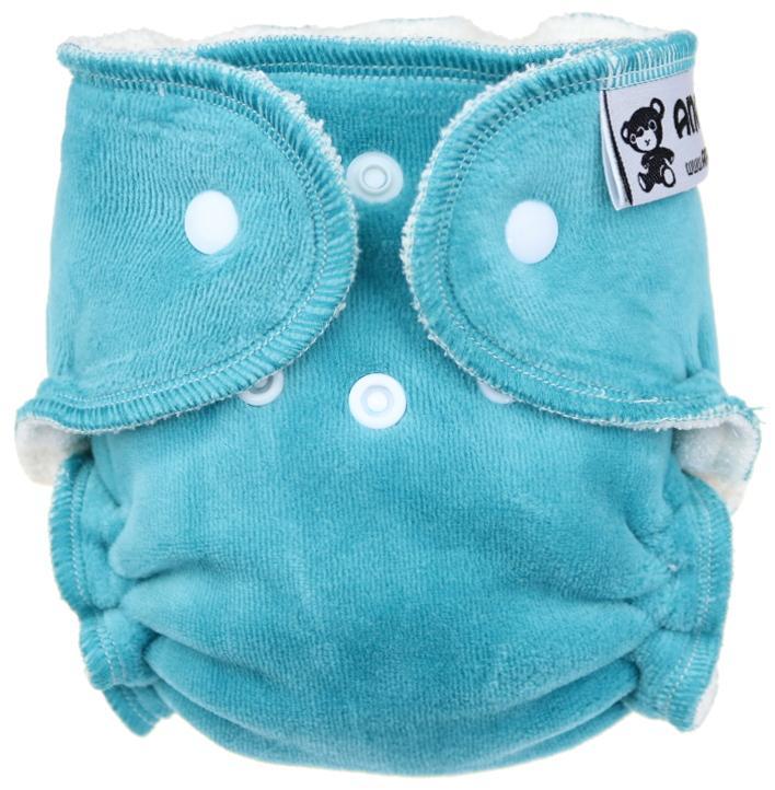 Dark mint Fitted diaper with snaps