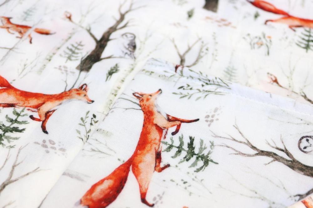 Foxes - 145x145 cm (1 pc) Muslin square