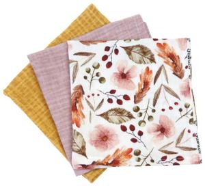 Cloth handkerchiefs - Autumn Flowers (3 pcs) 