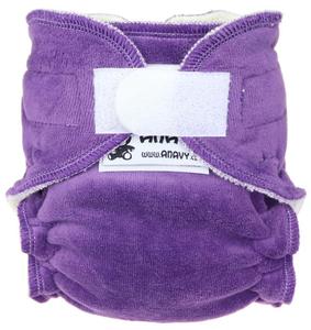 Dark violet Fitted diaper with velcro