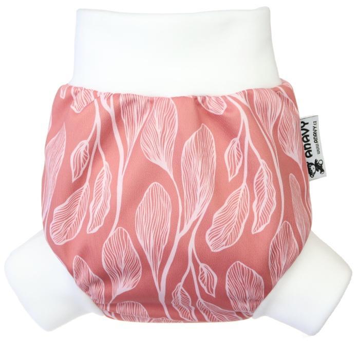 Coral PUL diaper cover pull-up