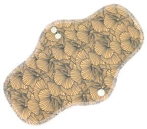 Ruffles (ochre) Menstrual pad with PUL