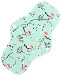 Birds (mint) Menstrual pad with PUL