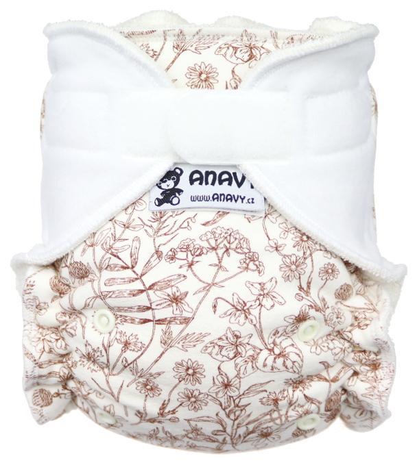 Meadow (beige) Fitted diaper with velcro