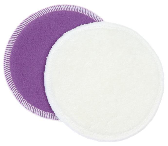 Bamboo / Violet fleece (1 pair) Nursing pads