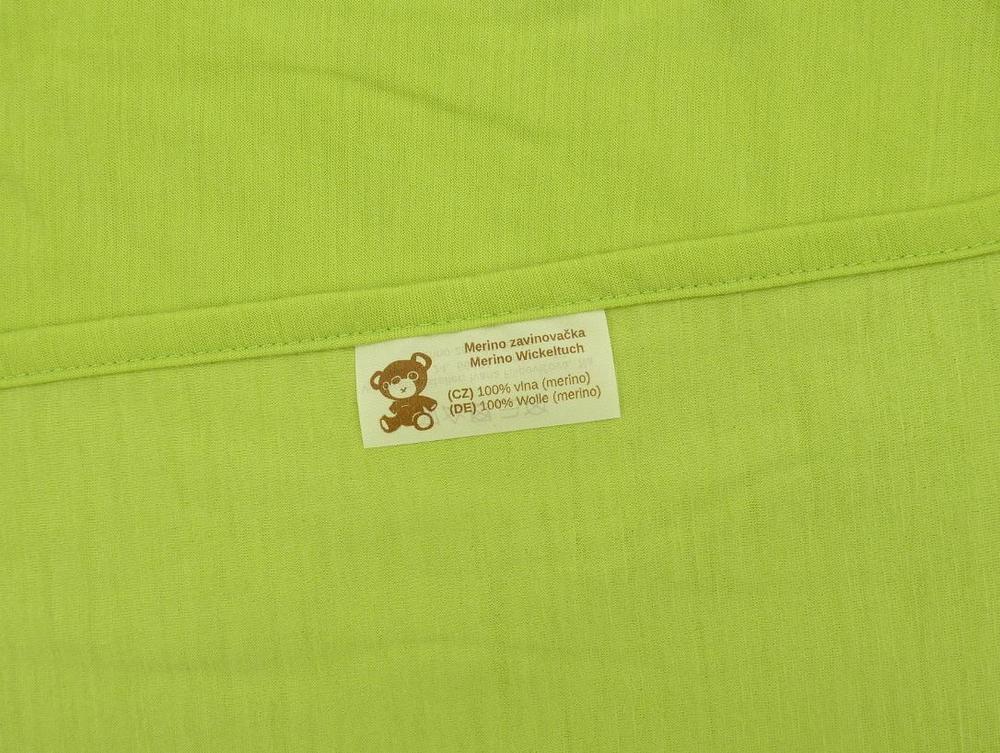 Lime green Merino wool swaddle blanket