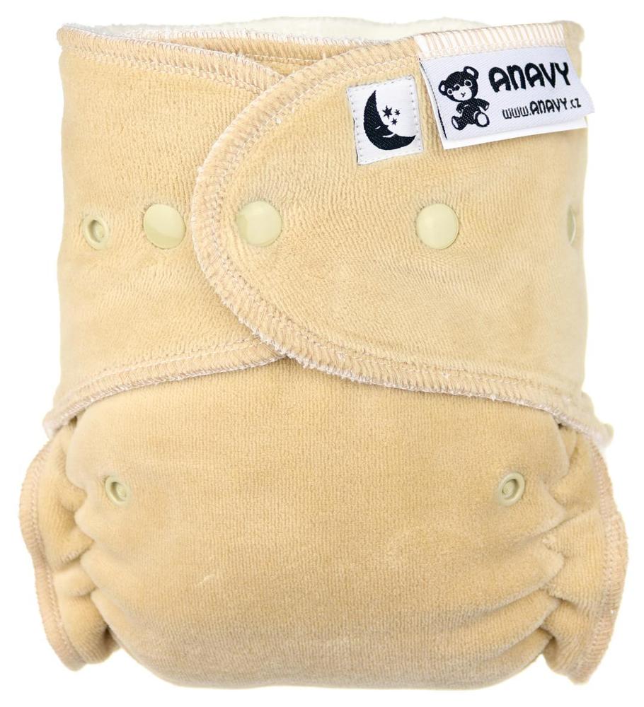 Latte Fitted diaper with snaps