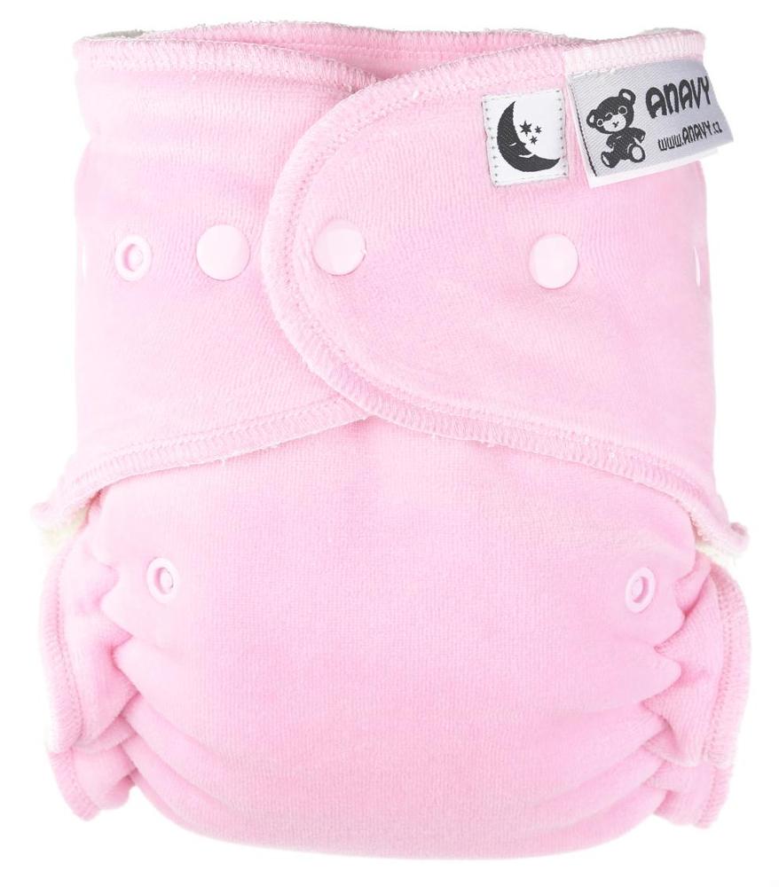 Pink Fitted diaper with snaps
