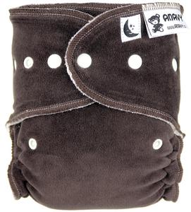 Dark brown Fitted diaper with snaps