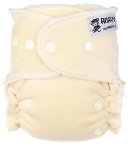Sand Fitted diaper with snaps