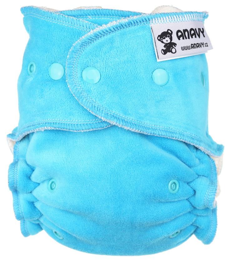 Turquoise Fitted diaper with snaps