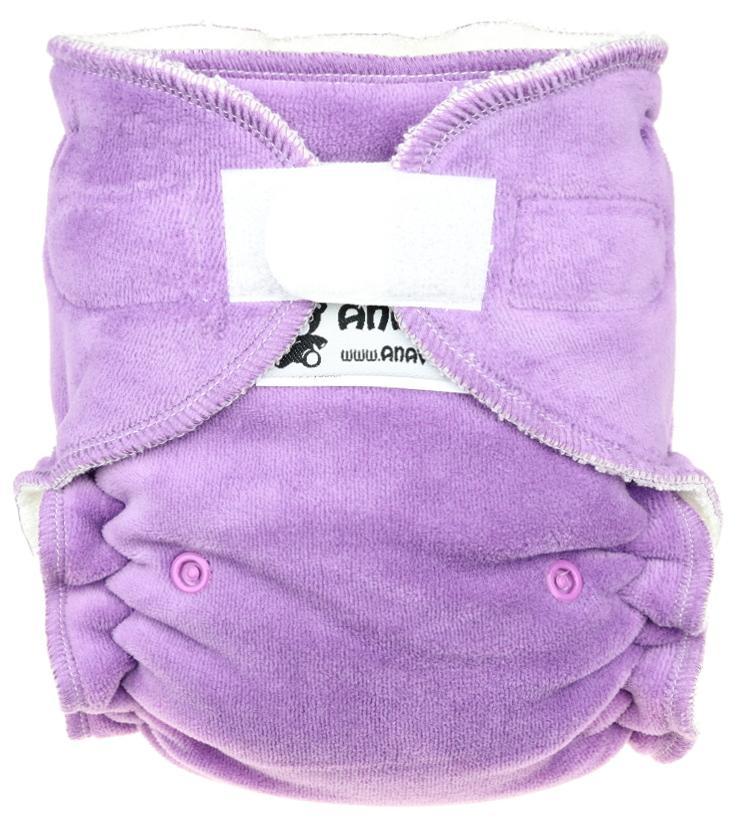 Lavender Fitted diaper with velcro