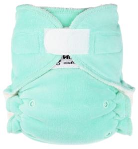 Mint Fitted diaper with velcro