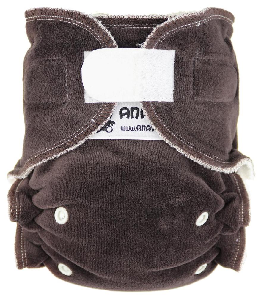 Dark brown Fitted diaper with velcro