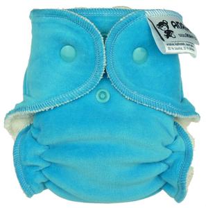 Turquoise Fitted diaper with snaps