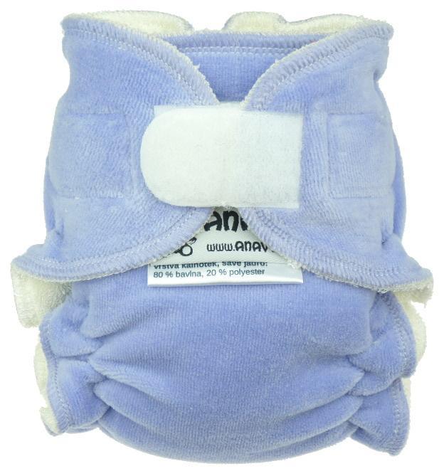 Periwinkle Fitted diaper with velcro