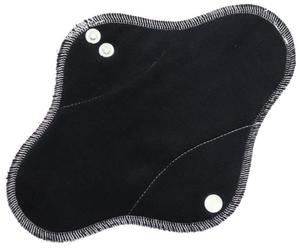 Black Menstrual pad with fleece