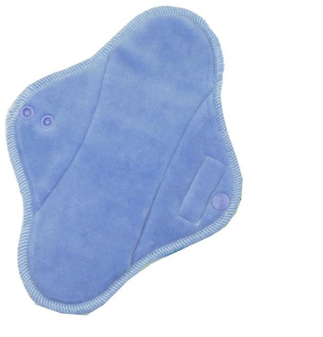 Periwinkle Menstrual pad with fleece